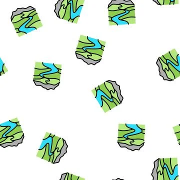 Source of river vector seamless pattern Stock Illustration