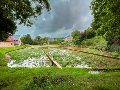 At the source of river Veules in Normandy Stock Photos