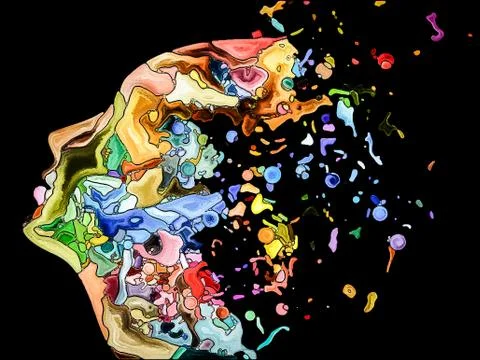 Source of Self Fragmentation Stock Illustration