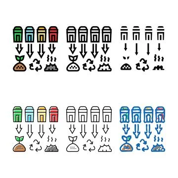 Source separation color icon edition vector Stock Illustration