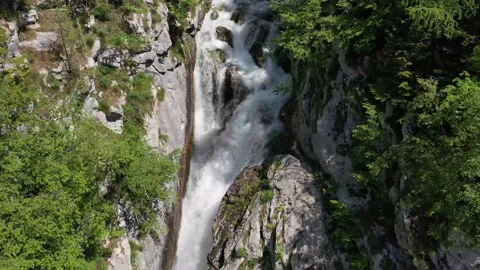 The source of the Soča river - Drone video 動画素材 145874298