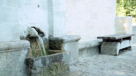 Source with spring mountain water Stock Footage 68177420