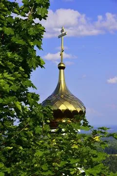 The source of St. Nicholas the Wonderworker on White Mountain in the St. Nich Stock Photos