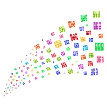 Source Stream of Books Stock Illustration