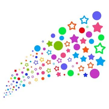 Source Stream of Confetti Stars Illustrazione stock