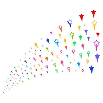 Source Stream of Confetti Stars 스톡 일러스트