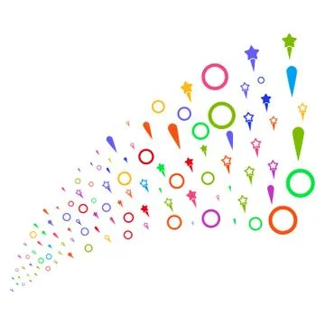 Source Stream of Confetti Stars Illustrazione stock