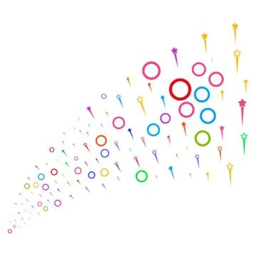 Source Stream of Confetti Stars Illustrazione stock