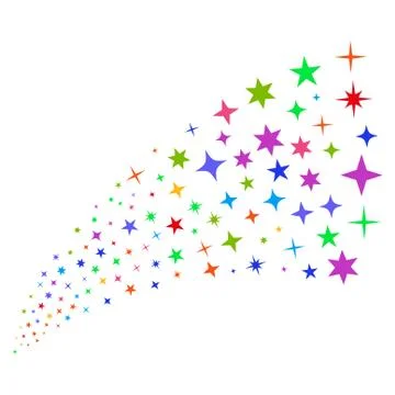 Source Stream of Confetti Stars 스톡 일러스트