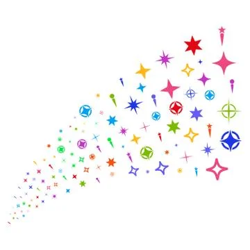 Source Stream of Confetti Stars イラスト素材