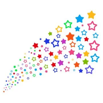 Source Stream of Decoration Stars Illustrazione stock