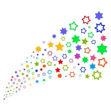 Source Stream of Decoration Stars 스톡 일러스트