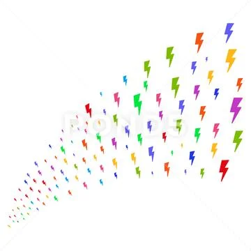Source Stream of Electric Strike Stock Illustration