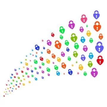 Source Stream of Heart Lock Stock Illustration