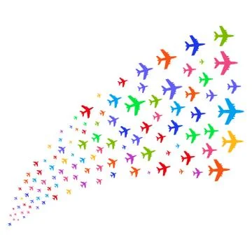 Source Stream of Jet Plane Stock Illustration