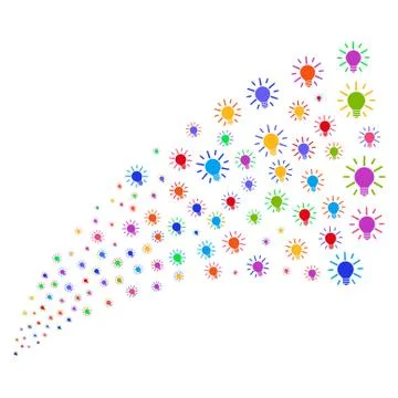 Source Stream of Light Bulb Stock Illustration