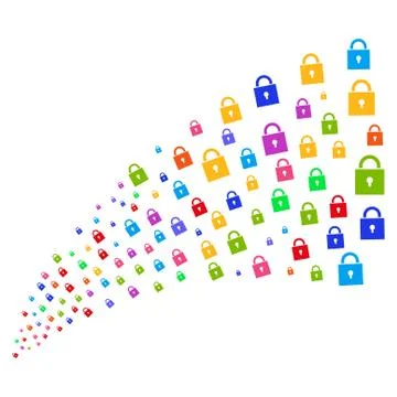 Source Stream of Lock 스톡 일러스트