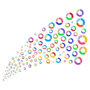 Source Stream of Pie Chart Stock Illustration