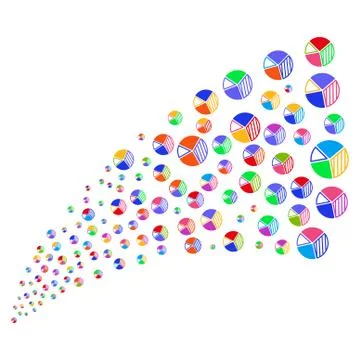 Source Stream of Pie Chart Stock Illustration