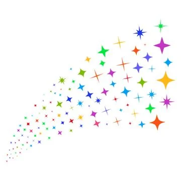 Source Stream of Shine Stars Stock Illustration
