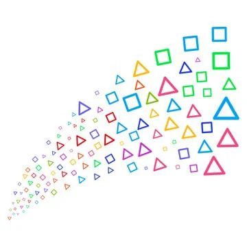 Source Stream of Triangle And Square Frames Stock Illustration