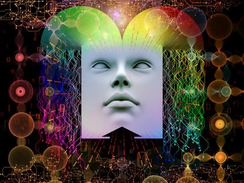 Source of Super Human AI Stockillustratie