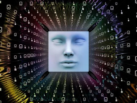 Source of Super Human AI Stock Illustration