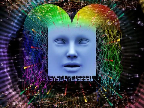 Source of Super Human AI Stock Illustration