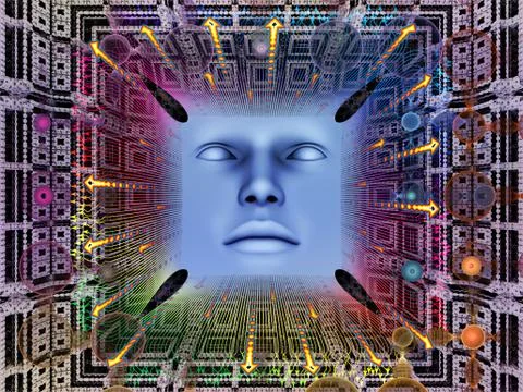 Source of Super Human AI Stock Illustration