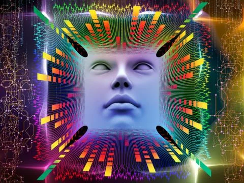 Source of Super Human AI Stock Illustration