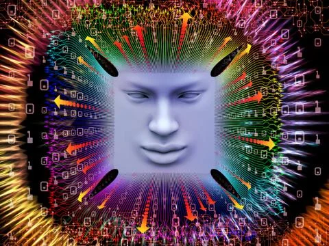 Source of Super Human AI Stock Illustration