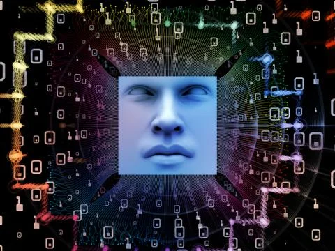 Source of Super Human AI Stock Illustration