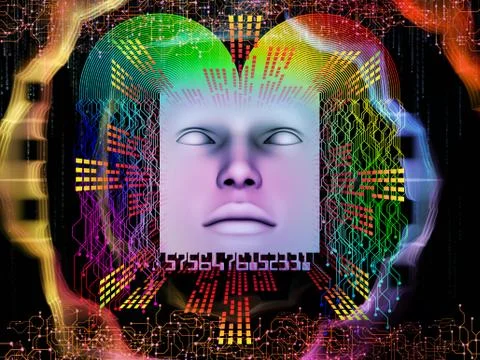 Source of Super Human AI Stock Illustration