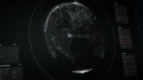 Source Target Location Code Data Analysis By Advanced Ai Spying System Software Stock Footage 224503577