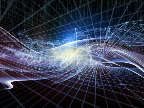 Source of the Virtual World Stock Illustration