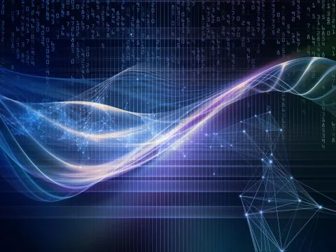 Source of the Virtual World 스톡 일러스트