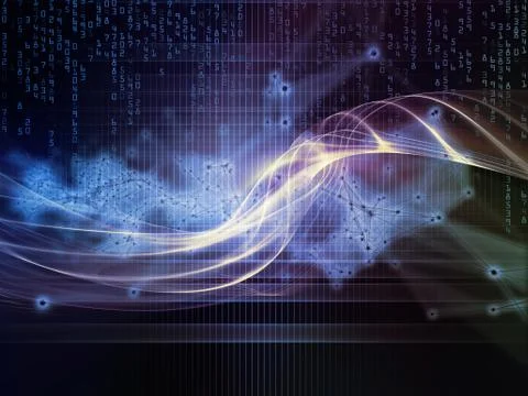 Source of the Virtual World Stock Illustration