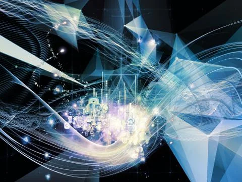 Source of Virtual World Stockillustratie
