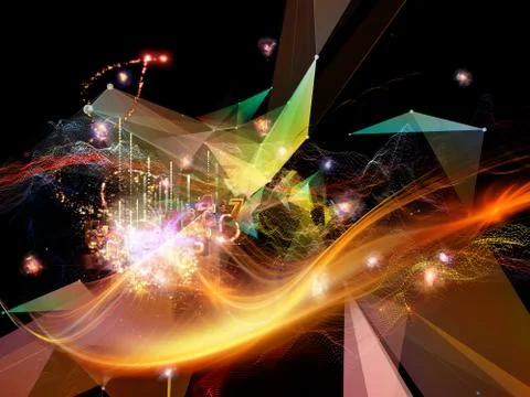 Source of Virtual World Stock Illustration