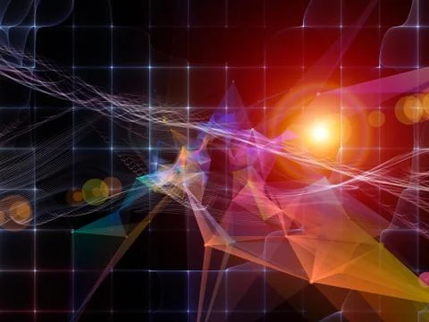 Source of Virtual World Stockillustratie