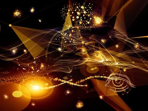 Source of Virtual World Illustrazione stock