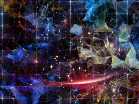 Source of Virtual World Stock Illustration