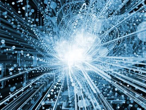 Source of Wave Particle Stock Illustration
