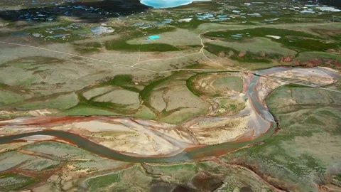 The source of the Yellow River on the Qinghai Tibet Plateau Stock Footage 143823829