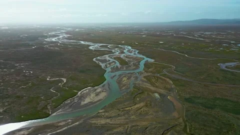The source of the Yellow River on the Qinghai Tibet Plateau Stock Footage
