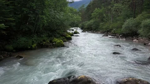 The sources of gilardes on isere Stock Footage 158284836