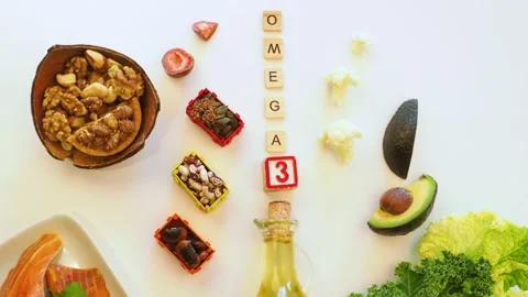 Sources of Omega-3 acids Stock-Footage 142007838