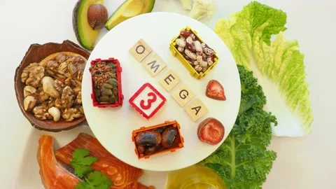 Sources of Omega-3 acids Video stock 142011166