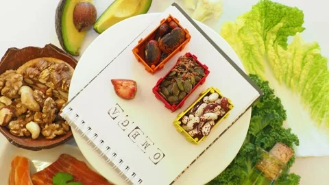 Sources of Omega-3 acids Stock Footage 142012550