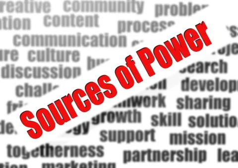 Sources of Power Stock Illustration